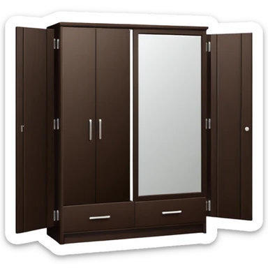 wardrobe modern closed mirror door sticker