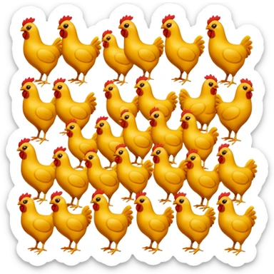 chicken 3d imoji count 100 transparent sticker