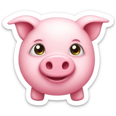 cute pink piggy sticker