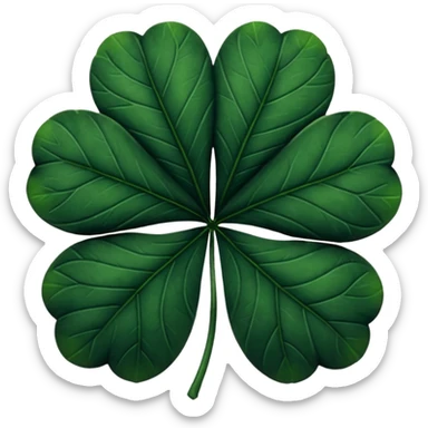Trébol negro de cinco hojas  sticker