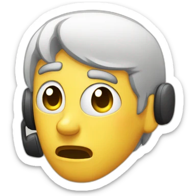 persona triste asujetando el telefono sticker