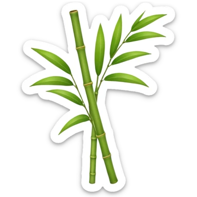 Bamboo stick with leaves emoji sticker