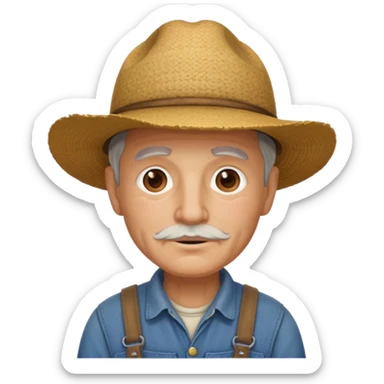 papa con ropa de granjero like señor sticker