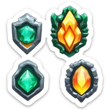 Pixel Battle Badge Winter Diamond Obsidian Emerald Flame Shiny Glow Reward Legendary Unique Epic Mystery sticker
