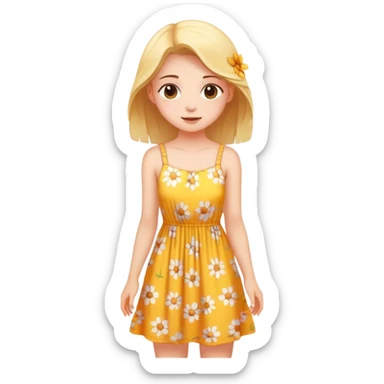 Girl summer sticker