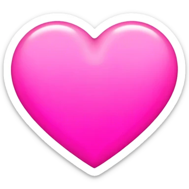 neon pink heart ios 18 style sticker