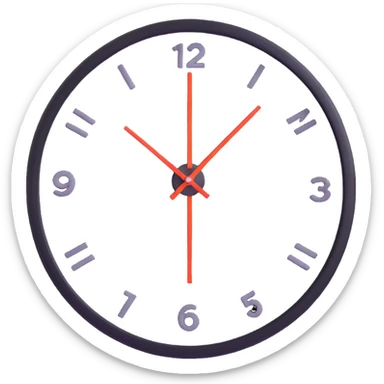 A clock with its hands spinning fast, showing the rapid passage of time. sticker