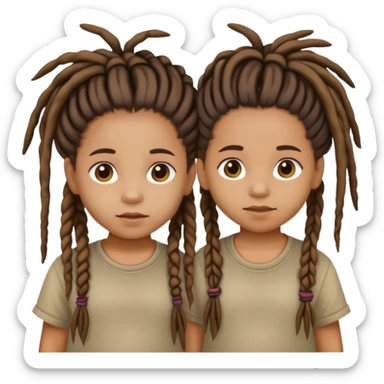 toddler twin girls with dreads sticker