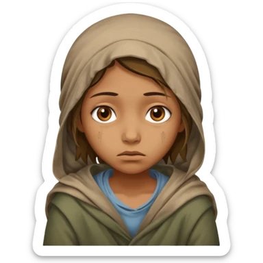 beggar girl sticker