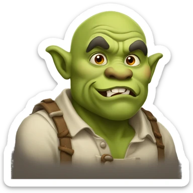 Ogre blowing kiss sticker