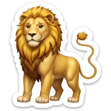 artist lion full body sticker