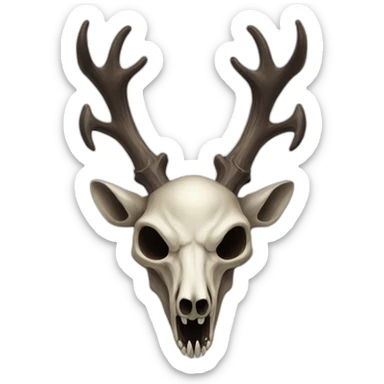 Wendigo with deer skull head  sticker