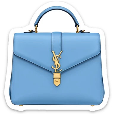 Rose ysl design light blue hand bag  sticker