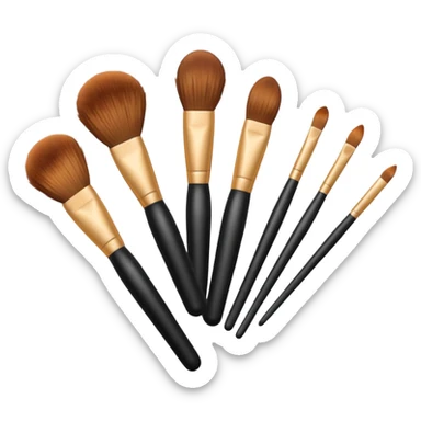 Makeup brushes sticker