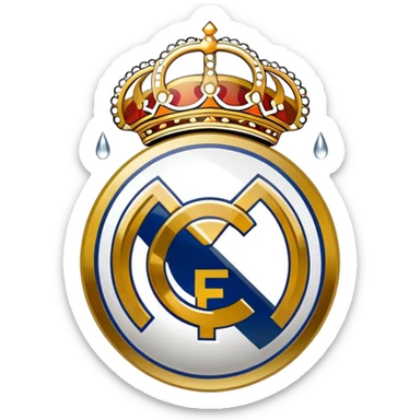 real madrid logo with crying sticker