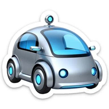 future delivery car robot sticker