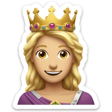 Heidi with lopsided crown sticker