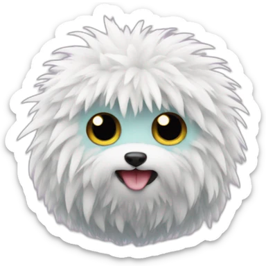 little fluffy monster sticker