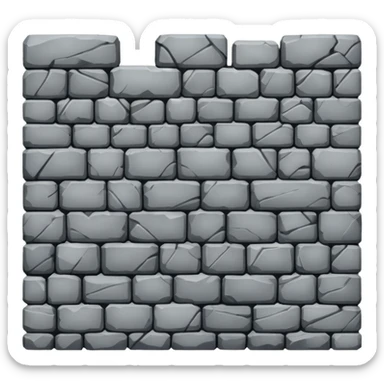 stone wall view from above sticker