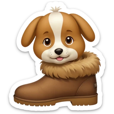 Dog wearing uggs sticker