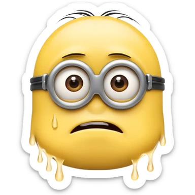 sad minion sticker