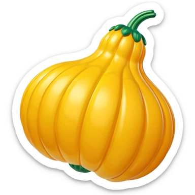   jeff koons style inflatable squash  sticker