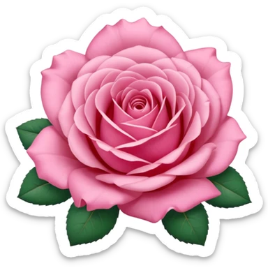 Polaroid photo of a pink rose  sticker