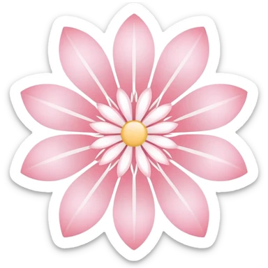 Cute Pastel pink and white Cherry Blossom Sakura Starburst sticker
