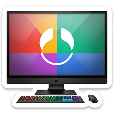 gaming rgb monitor sticker