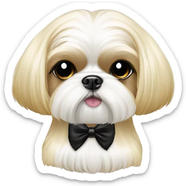 golden cream shih tzu white girl cute medium hair goth bow sticker