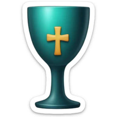 goblet with a cross sticker