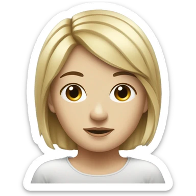 Balancing mind and technology a girl with technical concept only face proper balance should be understood  sticker