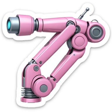 pink robotic cybernatic arm sticker