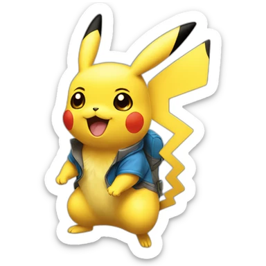 Pikachu avec le pouce en l'air sticker