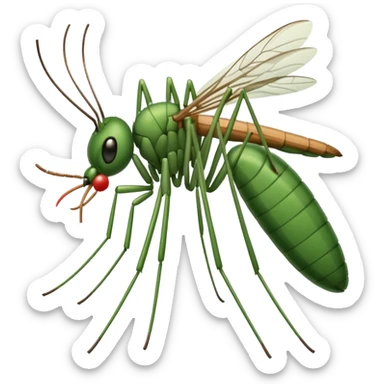mosquito aedes fumando un cigarro sticker
