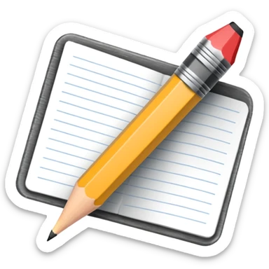 pencil writing on paper sticker