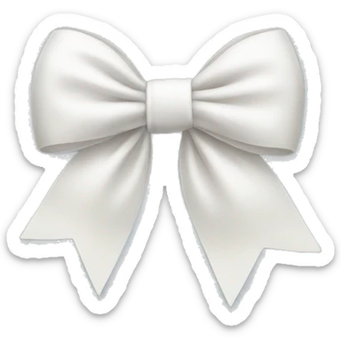 White bow sticker