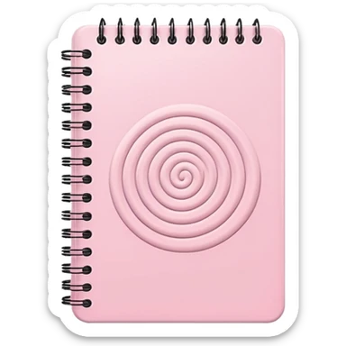 cute pastel pink spiral to-do notebook sticker