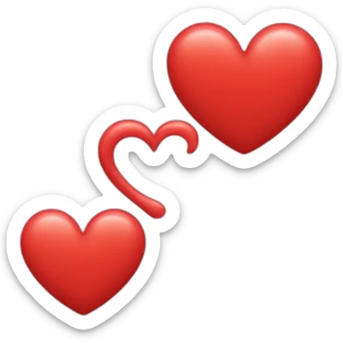 1 big and 1 small heart sticker