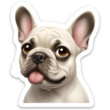 frenchie dog side eye sticker
