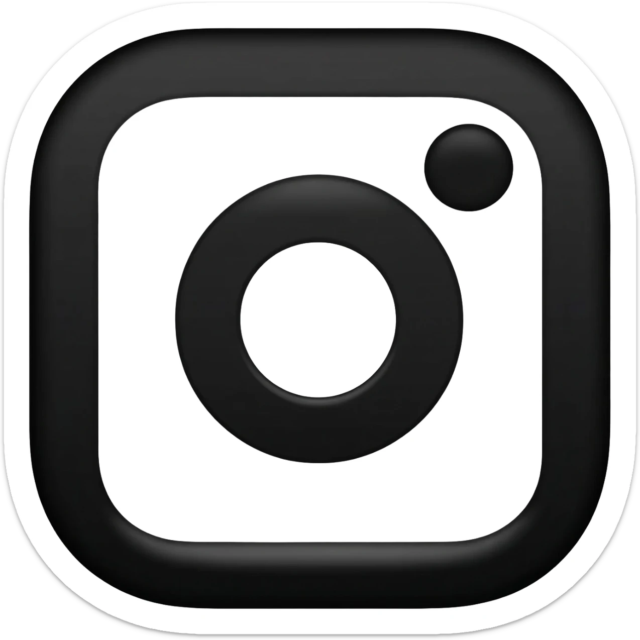 Instagram logo symbol black and white sticker