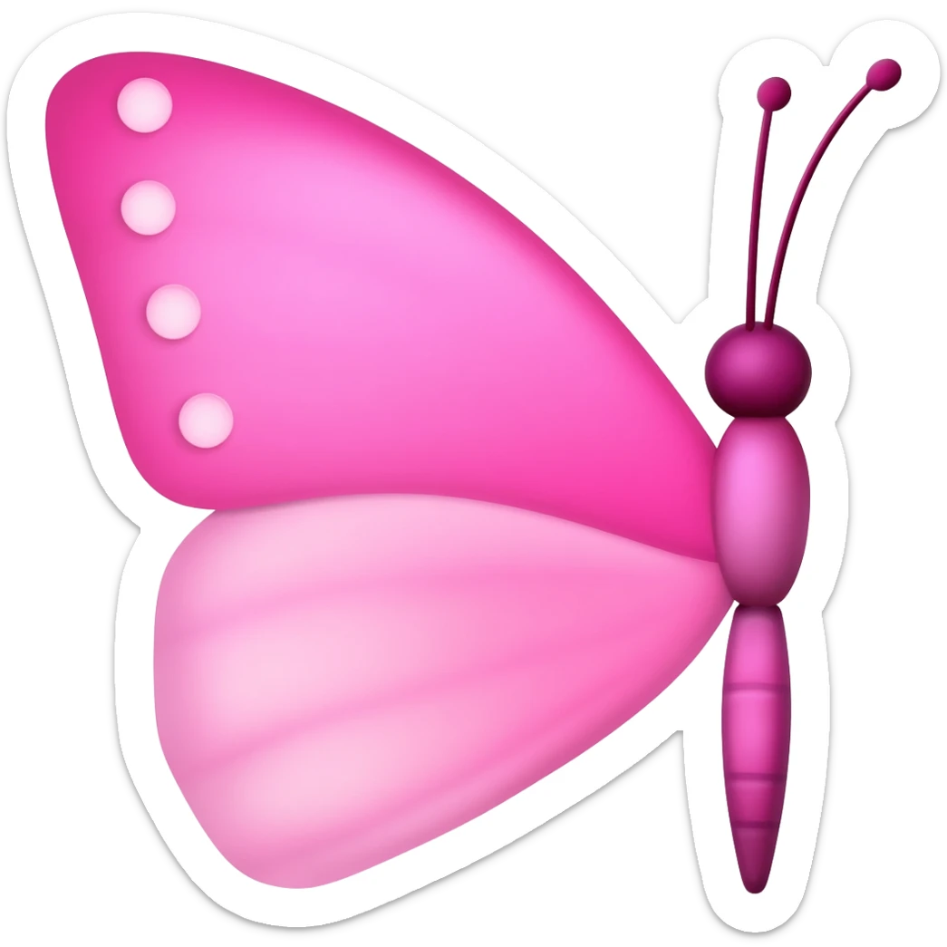 hacer esta mariposa en rosa sticker