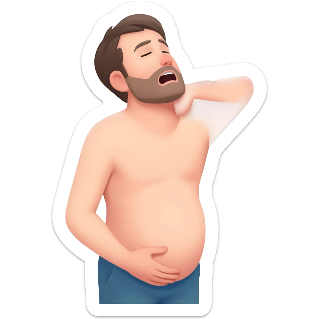 pregnant man barfing sticker