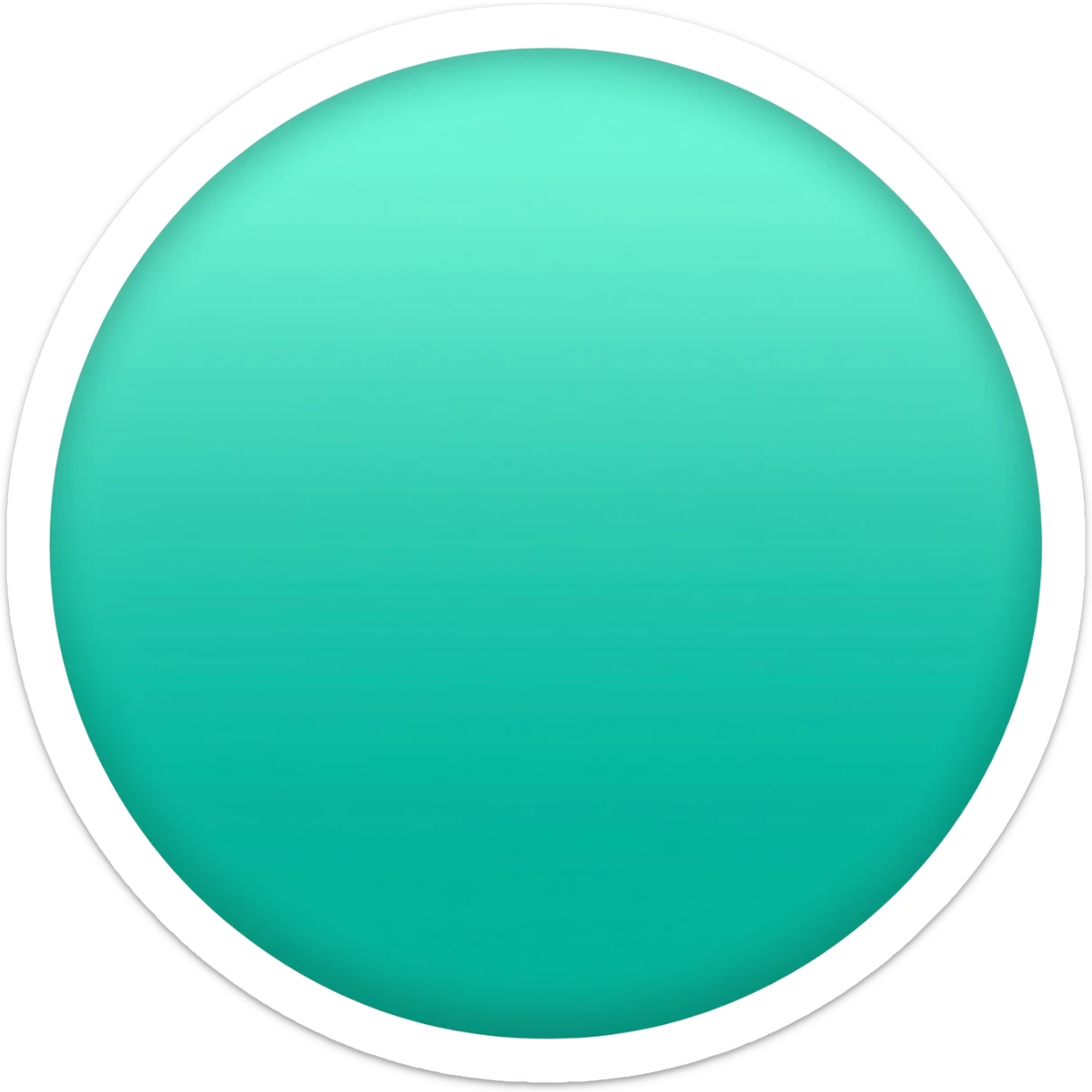 Teal circle sticker