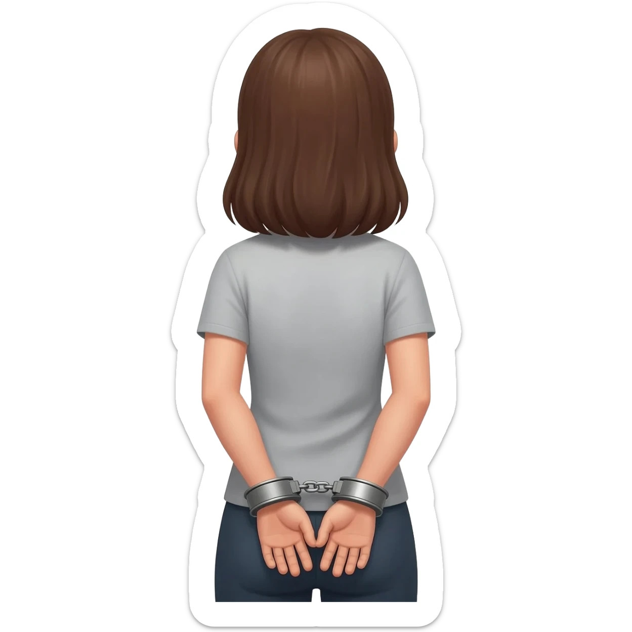 Bdsm women handcuffed behind back sticker