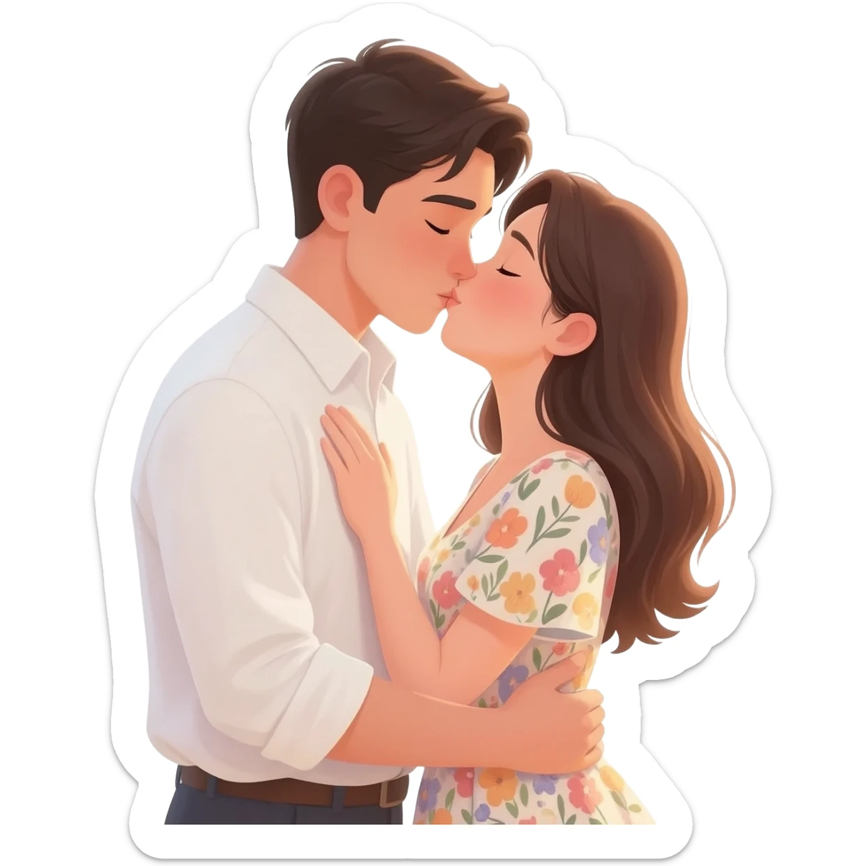 kissing my girl sticker