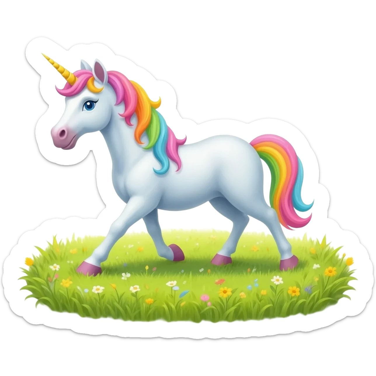 unicorn doing yoga sticker