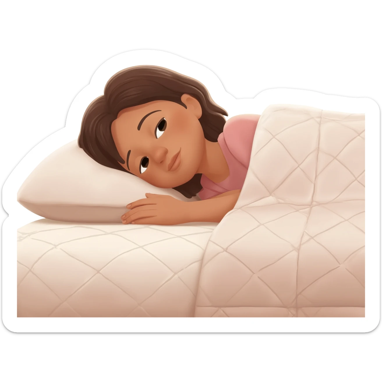 Gonemili Grace qui dort sur lit sticker