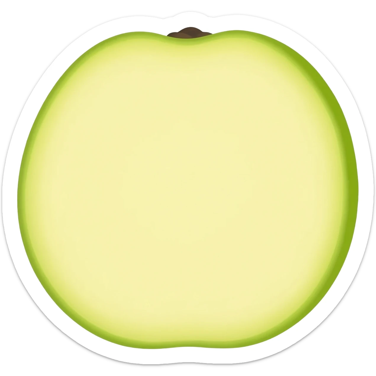 Chikoo cut fruit emoji sticker