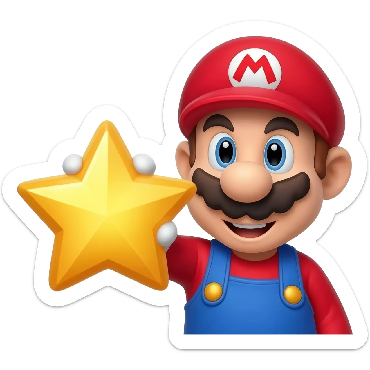 mario with star sticker